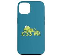 Hand Drawn Kiss Me Frog Cute Cartoon Frog Prince Design Case for iPhone 13