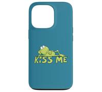 Hand Drawn Kiss Me Frog Cute Cartoon Frog Prince Design Case for iPhone 13 Pro