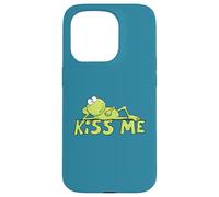 Hand Drawn Kiss Me Frog Cute Cartoon Frog Prince Design Case for iPhone 15 Pro