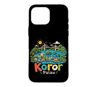 Hand Drawn Koror Palau Travel Souvenir Landmark Gift Case for iPhone 16 Pro Max