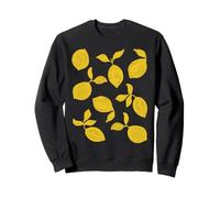 Hand Drawn Lemon Pattern in Yellow Sweatshirt