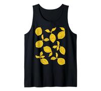 Hand Drawn Lemon Pattern in Yellow Tank Top
