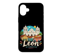 Hand Drawn Leon Nicaragua Travel Souvenir Landmark Gift Case for iPhone 16 Plus