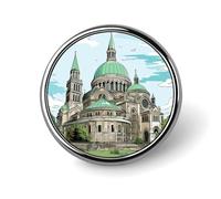 Hand Drawn Lines Badge Holder Personalized Metal Button Pin Fashion Round Badge with Pattern Pin DIY Button Badges Exquisite Brooch Crafts Gift Clothes Decorative Pins