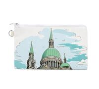 Hand Drawn Lines Canvas Coin Purse, Portable Zippered Change Pouch for Women, Small Wallet for Coins Keys Cards Lipstick