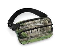 Hand Drawn Lines Fanny Pack Waterproof External Pocket Portable Waist Pack Outdoor Adjustable Strap Lightweight Waist Bag for Workout Traveling Casual Running Hiking Cycling