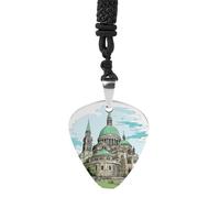 Hand Drawn Lines Guitar Pick Necklace Exquisite Cool Pendant Necklaces Titanium Steel Personalized Necklaces Fashion Guitar Pick Holder Necklace Unisex Unique Gifts