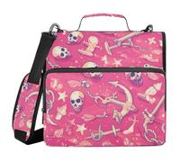 Hand Drawn Marine Ship Ocean 3 Rings 3.8cm Binder With Extra Pockets With Belt Includes Zipper Pocket Documents Document Storage Bag For Office