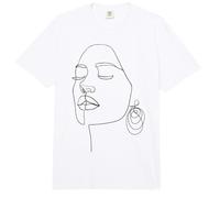 Hand Drawn One Line Art Face Comfort Colors Adult Heavyweight T-Shirt