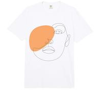 Hand Drawn One Line Art Face Comfort Colors Adult Heavyweight T-Shirt
