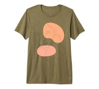 Hand Drawn One Line Art Face Premium T-Shirt