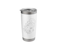 Hand Drawn One Line Art Face Stainless Steel Insulated Tumbler