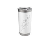 Hand Drawn One Line Art Face Stainless Steel Insulated Tumbler