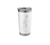 Hand Drawn One Line Art Rose Stainless Steel Insulated Tumbler