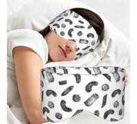 Hand Drawn Pasta, Sleep Mask for Home Travel, Full Eye Covers Light Blocking Eye Mask Sleep Eye and Ear Muffs