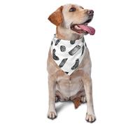 Hand Drawn PastaDog Bandanas Cat Puppy Scarfs Washable Pet Handkerchief