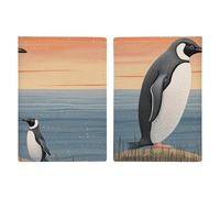 Hand Drawn Penguin Passport Holder, ID Card Protector Case Passport Holder with Slot Passports Travel Wallet Document Cover for Women And Men