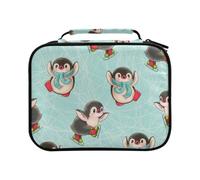 Hand Drawn Penguin Pencil Bag Large Capacity Pencil Case for Colouring Pencils Pen Bag Marker Organizer
