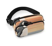 Hand Drawn Penguin Waist Bag Large Capacity Fanny Pack Adjustable Belt Crossbody Bags Portable Waist Packs For Outdoors Traveling Casual Running