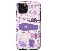 hand drawn pink halloween coffin witch zombie casket grave Case for iPhone 11 Pro