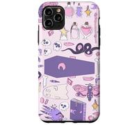 hand drawn pink halloween coffin witch zombie casket grave Case for iPhone 11 Pro Max
