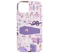 hand drawn pink halloween coffin witch zombie casket grave Case for iPhone 15 Plus