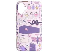 hand drawn pink halloween coffin witch zombie casket grave Case for iPhone 16 Plus