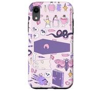 hand drawn pink halloween coffin witch zombie casket grave Case for iPhone XR