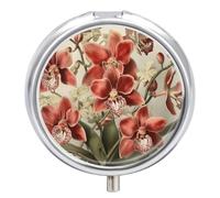 Hand Drawn Plants Pill Case Pill Box with 3 Compartments