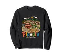 Hand Drawn Plovdiv Bulgaria Travel Souvenir Landmark Gift Sweatshirt