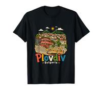 Hand Drawn Plovdiv Bulgaria Travel Souvenir Landmark Gift T-Shirt
