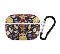 Hand Drawn Pomegranate AirPods Pro 2 Case Cover, Shockproof Hard Shell Protective Case for Women Men, Compatible with Airpod Pro Case 2nd/1st Generation with Keychain-White