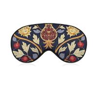 Hand Drawn Pomegranate Sleep Mask Light Blocking Eye Cover Polyester Eye Mask with Elastic Strap Blindfold for Side Sleeper Sleeping Masks Face Hugging for Women Men Travel