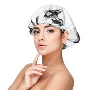 Hand Drawn Poodles,Adjustable Silk Hair Wrap Adult's Satin Sleeping Cap Hair Women's Elastic Sleep Bonnet