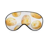 Hand-Drawn Potatoes Blackout Sleep Mask for Side Sleeper Soft Covers for Travel Essentials Nap