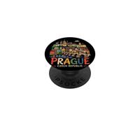 Hand Drawn Prague Czech Republic Travel Souvenir Gift PopSockets Adhesive PopGrip