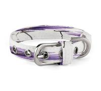 Hand Drawn Purple Flowers Pet Collar, Adjustable Dog Collars with Buckle Stainless Steel D-Ring, Comfortable Collar for Small Medium Dogs and Cats