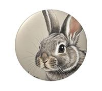 Hand Drawn Rabbit Button Pins 1 Pc, 2.4 Inch Round Button Badges Metal Personalized Picture Photo Pin Buttons Kit For Craft Supplies Christmas Diy Party Projects, 12 PCS, One Size