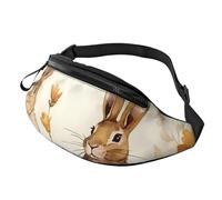 Hand Drawn Rabbit Fanny Pack for Men Women, Fashion Festival Fanny Pack, Travel Sport Walking Waist Bag