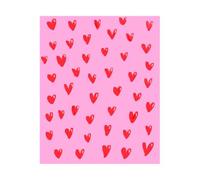 Hand Drawn Red Heart Pattern Men's T-Shirt - White - 5XL - White