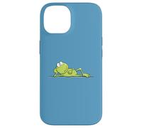 Hand Drawn Relaxing Frog Cute Cartoon Frog Prince Design Case for iPhone 14