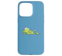 Hand Drawn Relaxing Frog Cute Cartoon Frog Prince Design Case for iPhone 15 Pro Max
