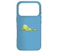 Hand Drawn Relaxing Frog Cute Cartoon Frog Prince Design Case for iPhone 17 Pro