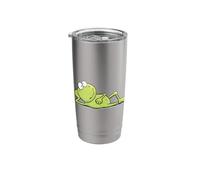 Hand Drawn Relaxing Frog Cute Cartoon Frog Prince Design Stainless Steel Insulated Tumbler