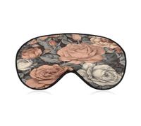 Hand Drawn Rose Pattern Sleep Mask Eye Mask Travel Eye Cover