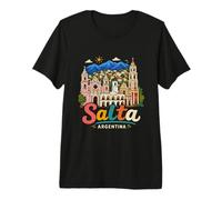 Hand Drawn Salta Argentina Travel Souvenir Landmark Gift Premium T-Shirt
