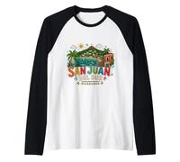 Hand Drawn San Juan del Sur Nicaragua Travel Landmark Gift Raglan Baseball Tee
