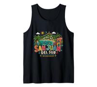 Hand Drawn San Juan del Sur Nicaragua Travel Landmark Gift Tank Top