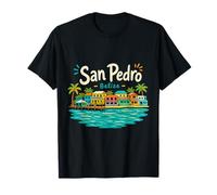 Hand Drawn San Pedro Belize Travel Souvenir Landmark Gift T-Shirt