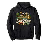 Hand Drawn San Pedro Ivory Coast Travel Landmark Gift Pullover Hoodie